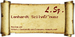 Lenhardt Szilvánusz névjegykártya